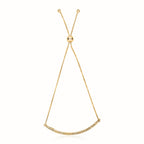14k Yellow Gold Chain Bar Lariat Style Bracelet