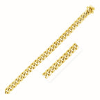7.5mm 14k Yellow Gold Semi-Solid Miami Cuban Chain