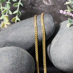 3.2mm 14k Yellow Gold Classic Solid Miami Cuban Chain