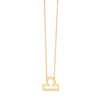 14K Yellow Gold Libra Necklace