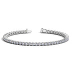 Lab Grown Round Diamond Tennis Bracelet in 14k White Gold (5 cctw F/G VS2/SI1)