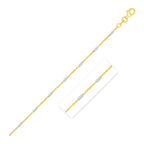 Bar Links Pendant Chain in 14k Two Tone Gold (1.4mm)