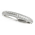 14k White Gold Two-Row Pavé Set Diamond Wedding Band (1/4 cttw)