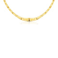 14K Yellow Gold Necklace with Graduated Greek Key Motif Links