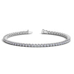 Lab Grown Round Diamond Tennis Bracelet in 14k White Gold (4 cctw F/G VS2/SI1)