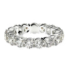 Round Cut Lab Grown Diamond Eternity Ring in 14k White Gold (3 cttw FG/VS2)