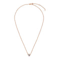 14k Rose Gold 17-inch Necklace with Round White Topaz