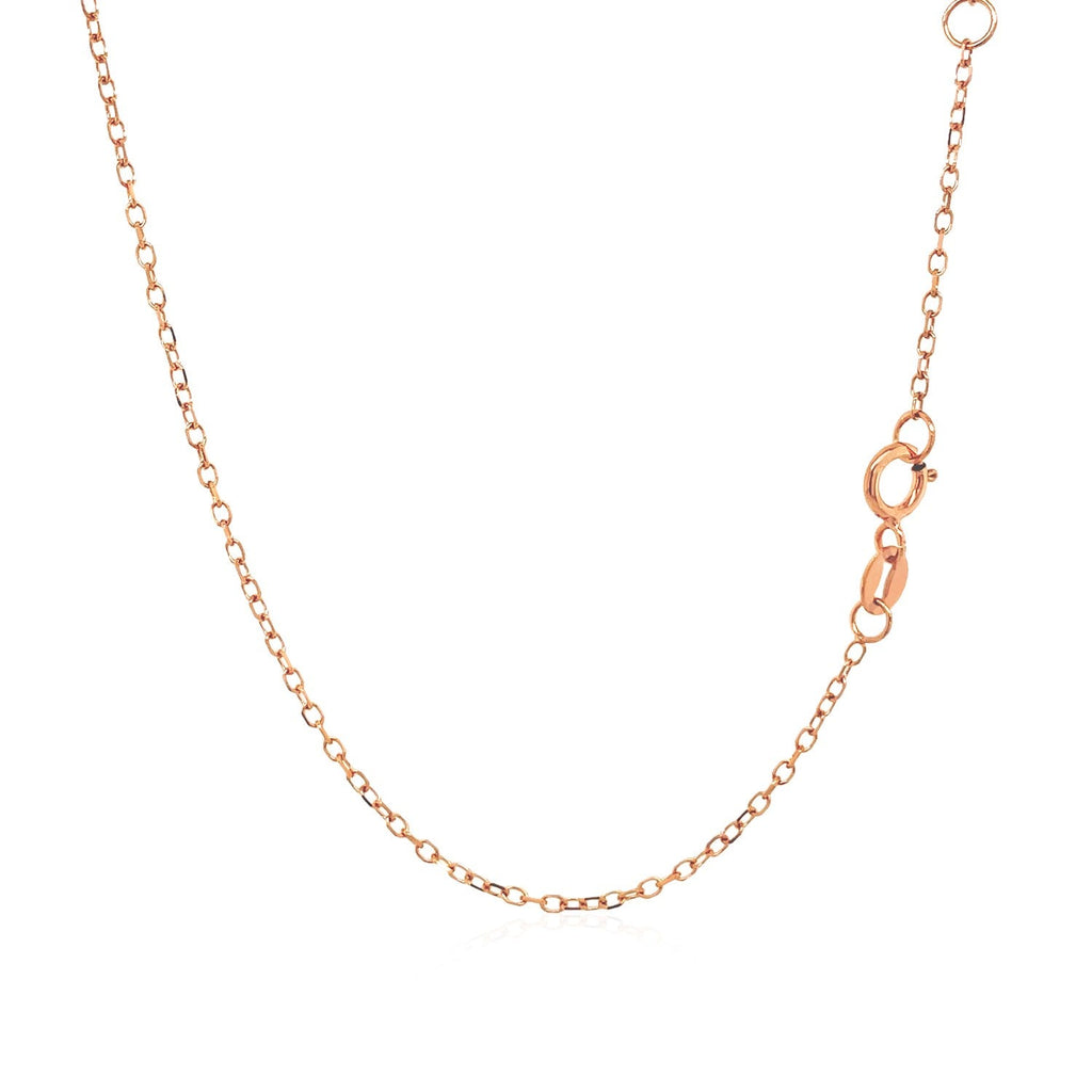 14k Rose Gold 17-inch Necklace with Round White Topaz
