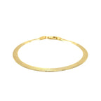 4.0mm 14k Yellow Gold Super Flex Herringbone Bracelet