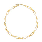 14K Yellow Gold Italian Oval Link Necklace