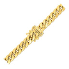 6.65mm 10k Yellow Gold Semi-Solid Miami Cuban Chain