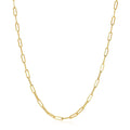 14K Yellow Gold Wide Paperclip Chain (3.3mm)