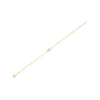 14k Yellow Gold MOP Evil Eye Bracelet (1.00 mm)