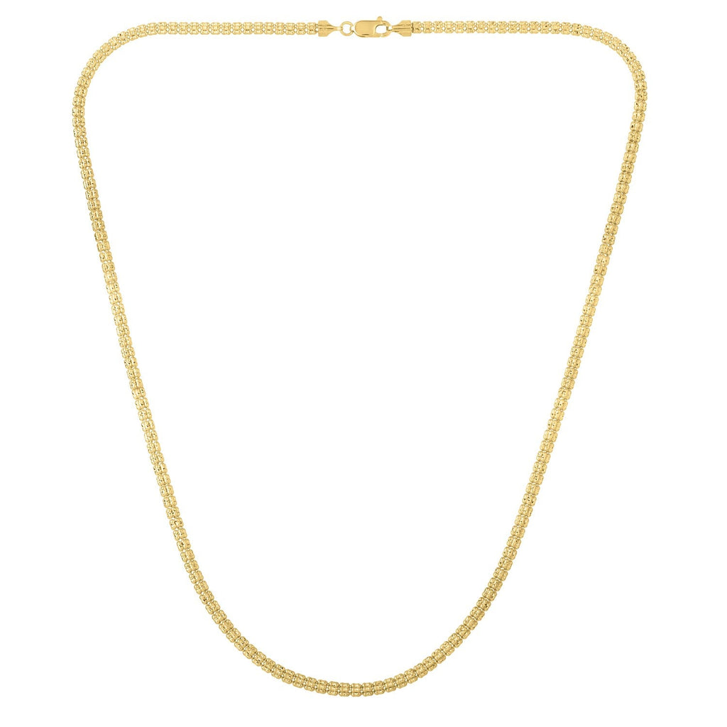 14k Yellow Gold Ice Barrel Chain (3.10 mm)