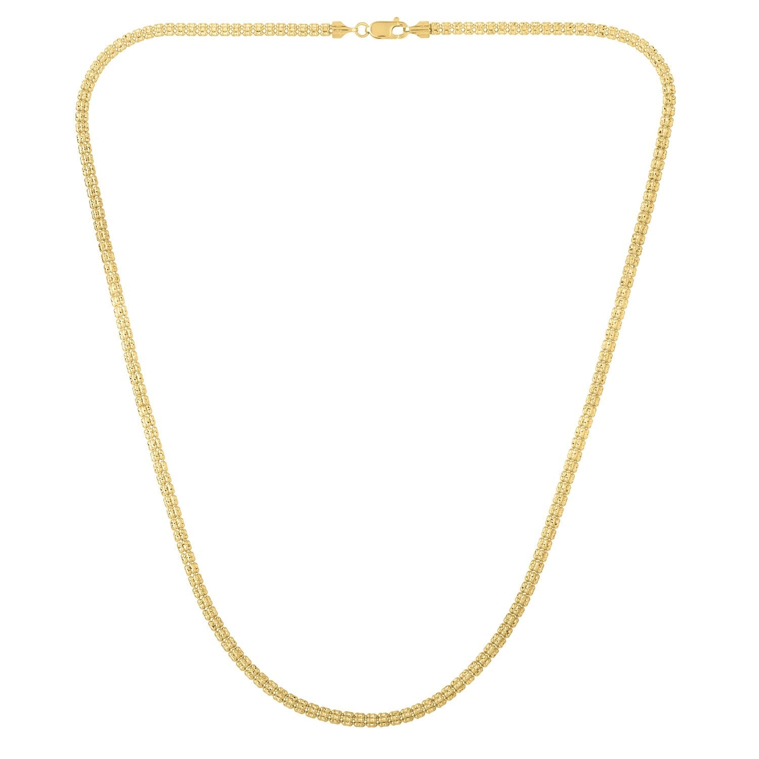 14k Yellow Gold Ice Barrel Chain (3.10 mm)