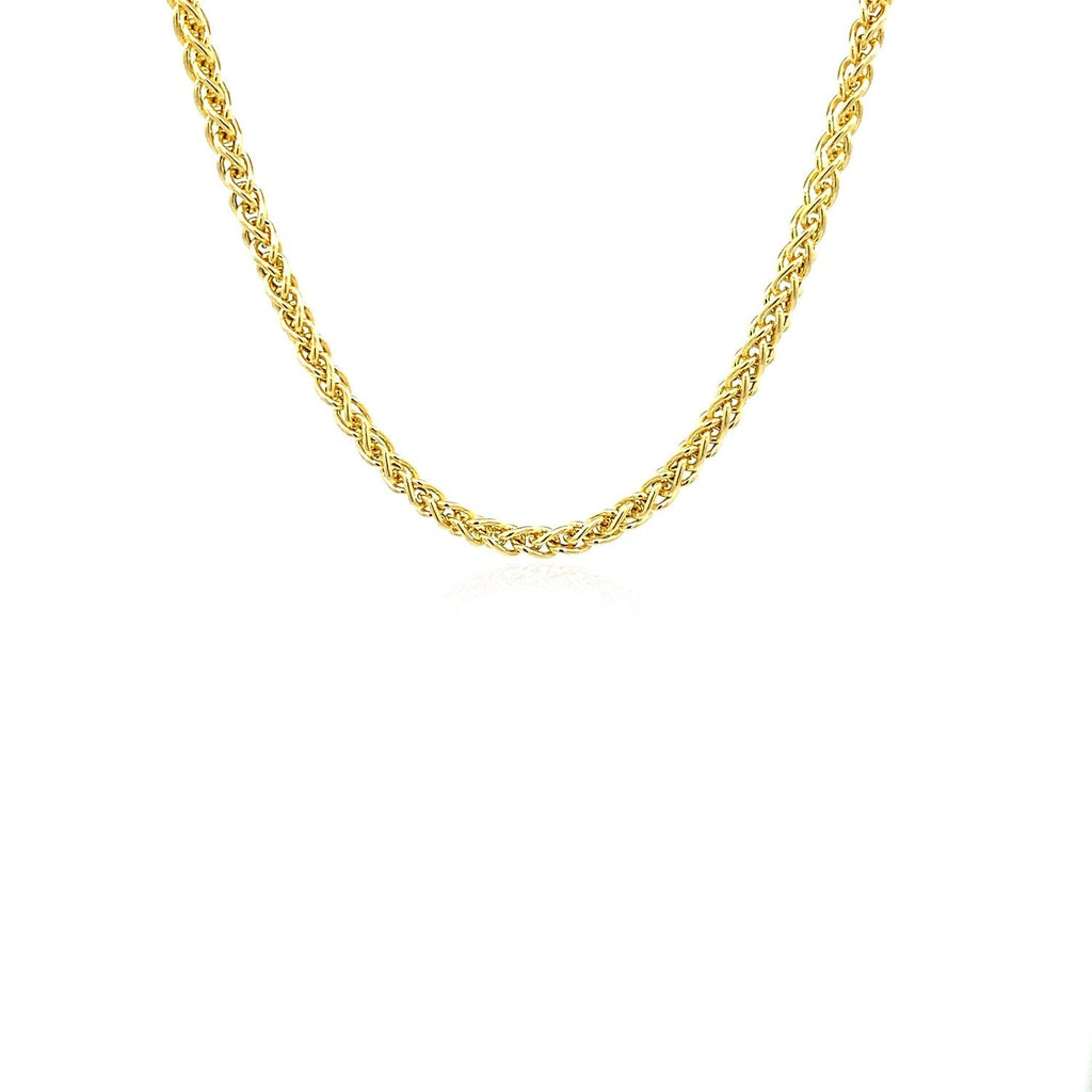 14k Yellow Gold 2.8mm Lightweight Wheat Chain