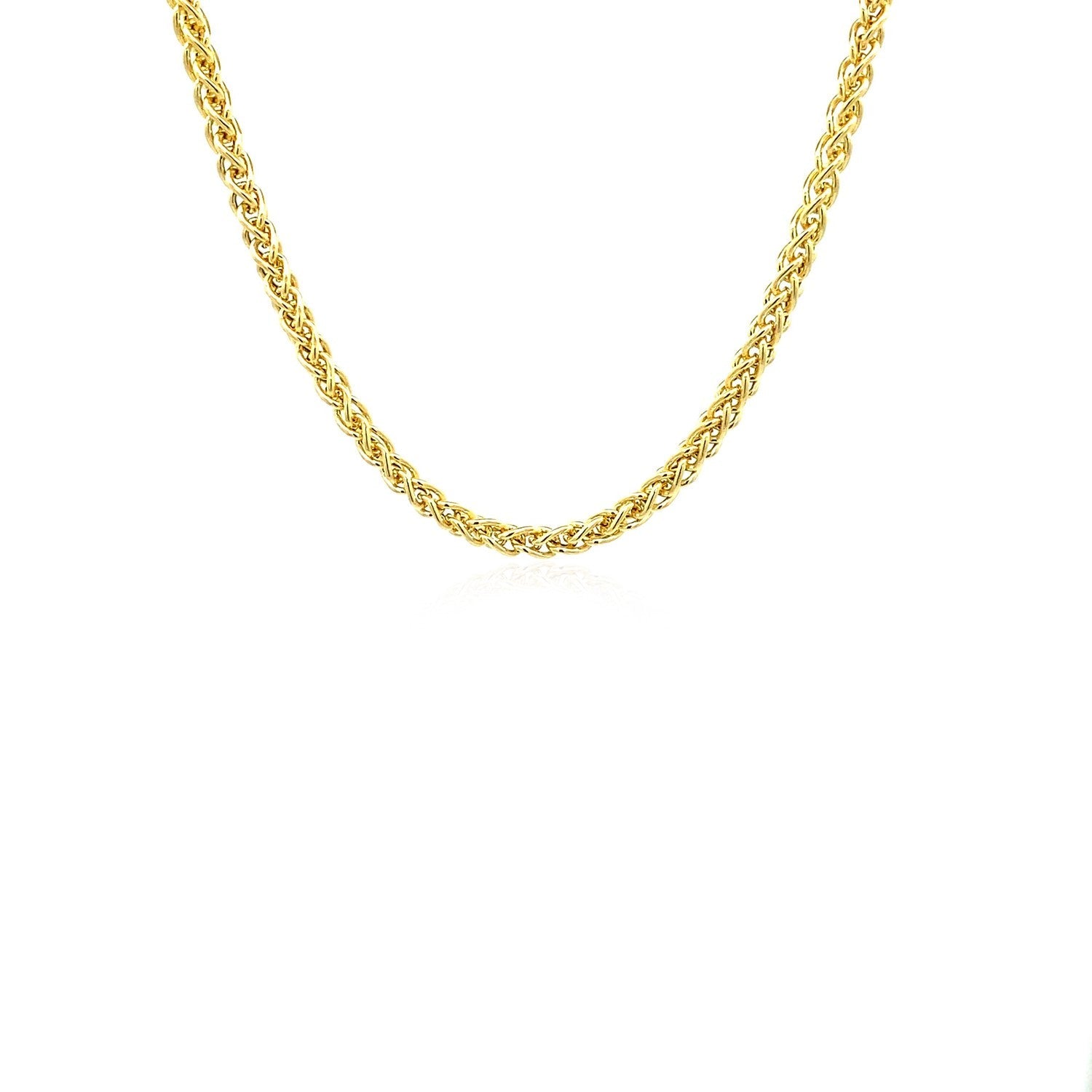 14k Yellow Gold 2.8mm Lightweight Wheat Chain