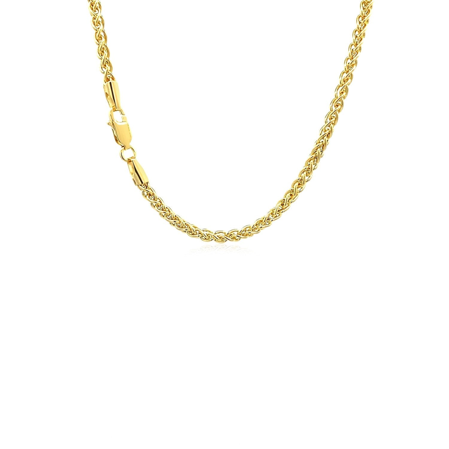 14k Yellow Gold 2.8mm Lightweight Wheat Chain