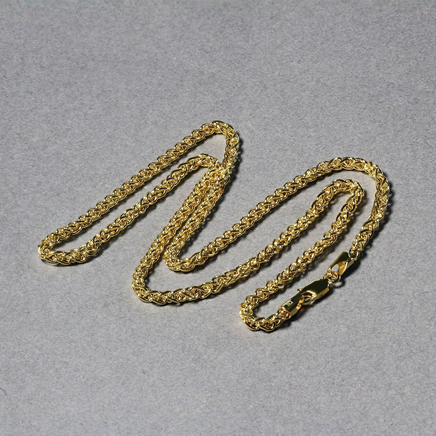 14k Yellow Gold 2.8mm Lightweight Wheat Chain