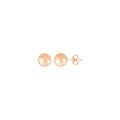 14k Rose Gold Faceted Ball Earrings