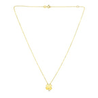 14K Yellow Gold Four Leaf Clover Necklace