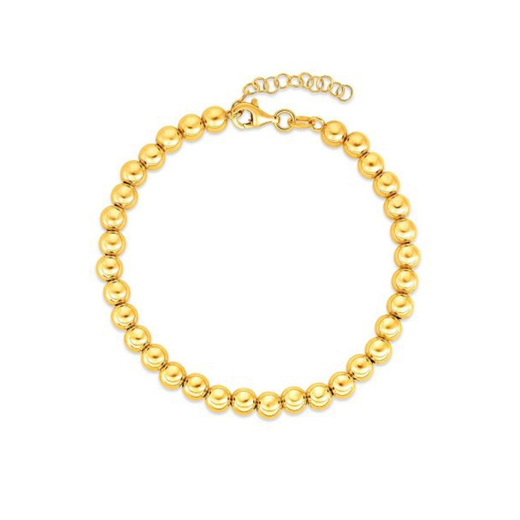 14k Yellow Gold Bead Chain Necklace (5mm)