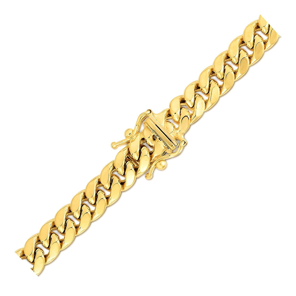 6.9mm 14k Yellow Gold Semi-Solid Miami Cuban Chain