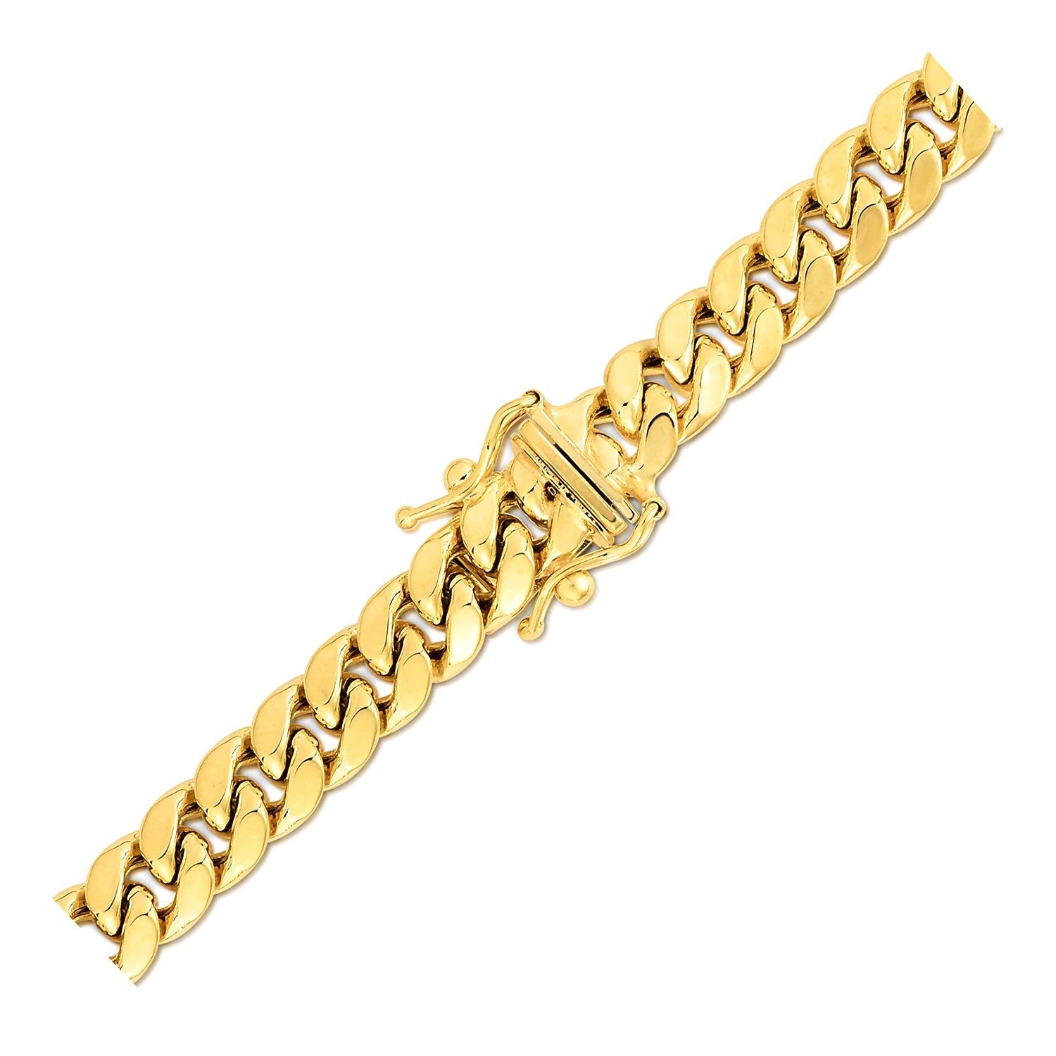 6.9mm 14k Yellow Gold Semi-Solid Miami Cuban Chain