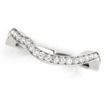 14k White Gold Milgrain Curve Style Diamond Wedding Band (1/5 cttw)