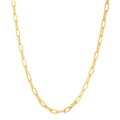 14k Yellow Gold Diamond Cut Paperclip Chain Necklace (4.00 mm)