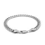 6.7mm 14k White Gold Miami Cuban Semi-Solid Bracelet