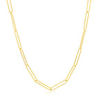 14k Yellow Gold Wire Paperclip Chain (2.7mm)