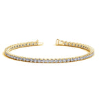 Lab Grown Round Diamond Tennis Bracelet in 14k Yellow Gold (4 ct. tw. F/G VS2/SI1)