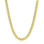 4.5mm 14k Yellow Gold Semi-Solid Miami Cuban Chain