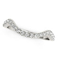 14k White Gold Modern Curved Style Pave Diamond Wedding Band (1/5 ct. tw.)