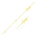 Double Extendable Flat Chain in 10k Yellow Gold (1.30 mm)
