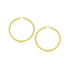 10k Yellow Gold Polished Hoop Earrings (25 mm)