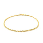 2.0mm 10k Yellow Gold Diamond Cut Rope Anklet