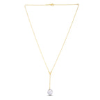 14k Yellow Gold Tesoro Pearl Lariat Necklace