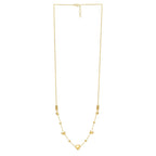 14k Yellow Gold Puff Heart Adjustable Necklace