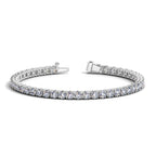 Lab Grown Round Diamond Tennis Bracelet in 14k White Gold (8 ct. t.w. F/G VS2/SI1)