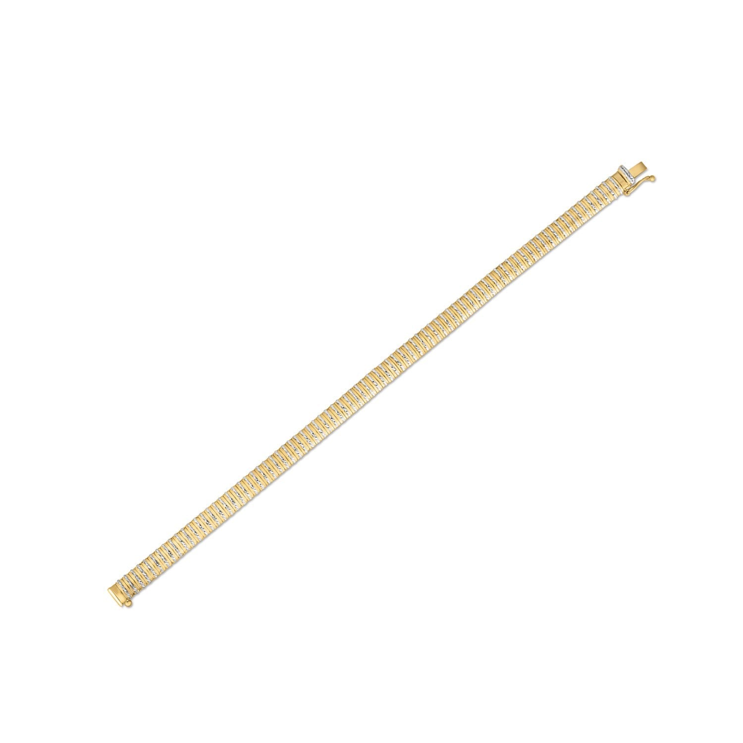 14k Yellow Gold Diamond Flex Bracelet (5.80 mm)
