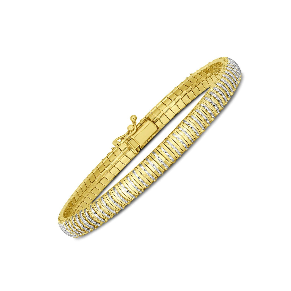 14k Yellow Gold Diamond Flex Bracelet (5.80 mm)