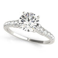 14k White Gold Diamond Engagement Ring With Single Row Band (1 3/4 ct. t.w.)