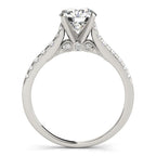 14k White Gold Diamond Engagement Ring With Single Row Band (1 3/4 ct. t.w.)