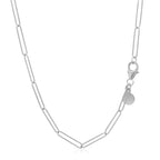 14k White Gold Wire Paperclip Chain (2.7mm)