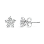 10K White Gold 1/2 Cttw Lab Grown Diamond Star Stud Earrings