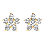 10K White Gold 1/2 Cttw Lab Grown Diamond Star Stud Earrings