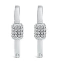 10K White Gold 3/8 Carat Total Weight Lab Grown Diamond Heart Shaped Huggie Hoop Earrings