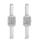 10K White Gold 3/8 Carat Total Weight Lab Grown Diamond Heart Shaped Huggie Hoop Earrings